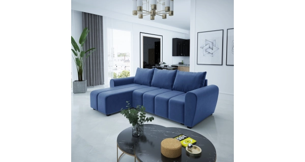 Rohová sedačka AVALOR L, modrá MI12
