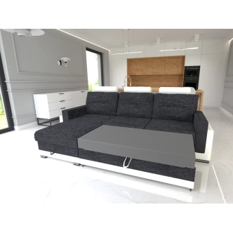 Rohová sedačka BELMAR, levá, šedá