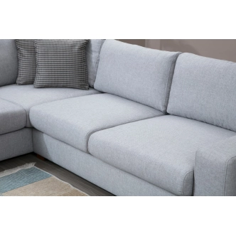 Rohová sedačka BETT 1, šedá/světle šedá