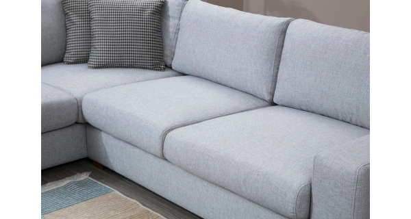 Rohová sedačka BETT 1, šedá/světle šedá
