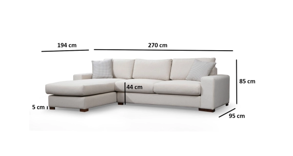 Rohová sedačka BETT 17, béžová