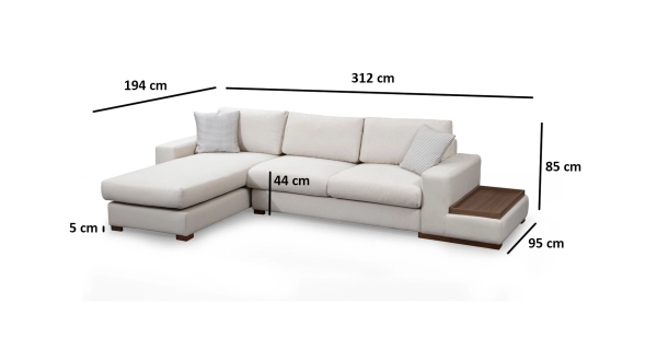 Rohová sedačka BETT 18, béžová