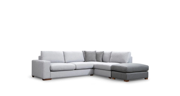 Rohová sedačka BETT 2, šedá/světle šedá