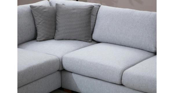 Rohová sedačka BETT 3, šedá/světle šedá
