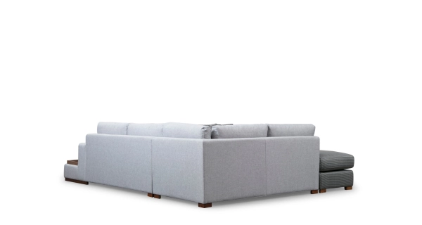 Rohová sedačka BETT 3, šedá/světle šedá