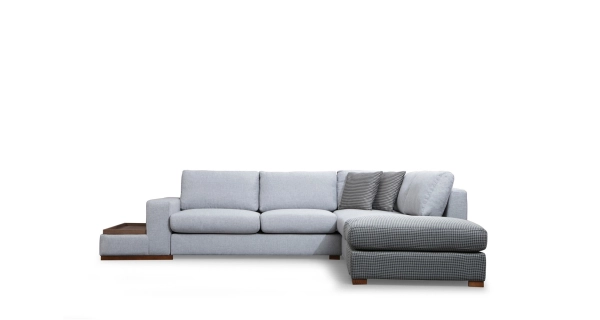 Rohová sedačka BETT 4, šedá/světle šedá