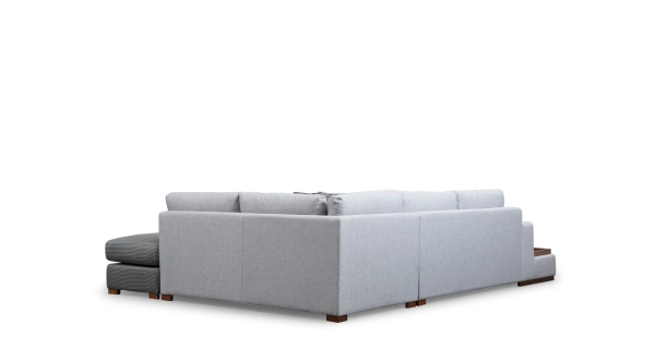 Rohová sedačka BETT 4, šedá/světle šedá