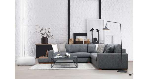 Rohová sedačka BETT 6, antracit