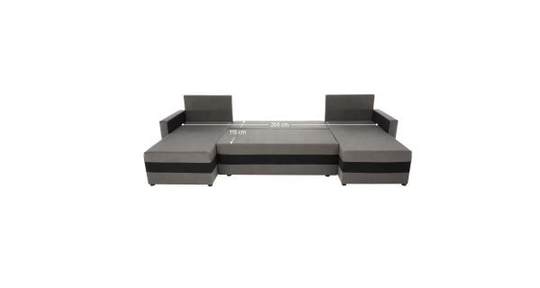 Rohová sedačka BICON U, šedá/černá
