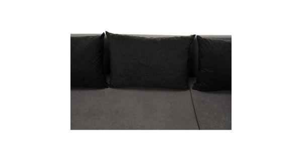 Rohová sedačka BICON U, šedá/černá