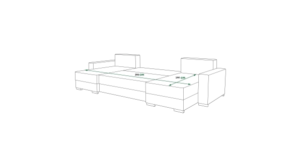 Rohová sedačka BUNTING, šedá látka/bílá ekokůže