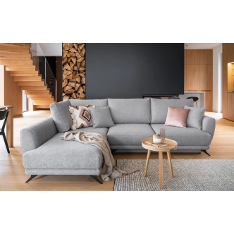 Rohová sedačka CADIFF, levá, šedá