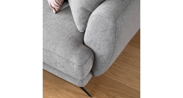 Rohová sedačka CADIFF, levá, šedá