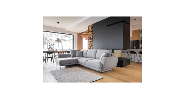 Rohová sedačka CADIFF, levá, šedá