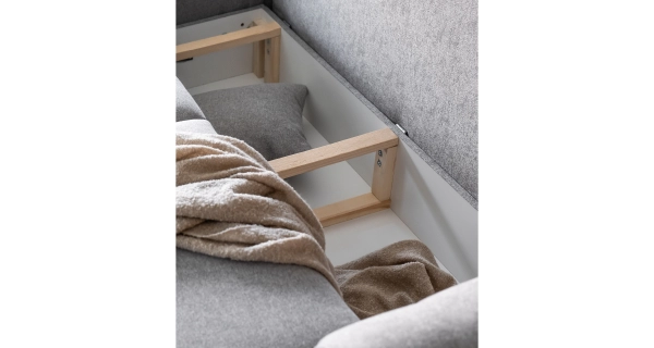 Rohová sedačka CADIFF, levá, šedá