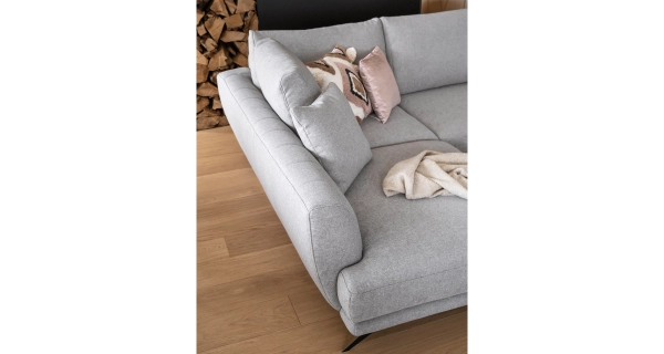 Rohová sedačka CADIFF, levá, šedá