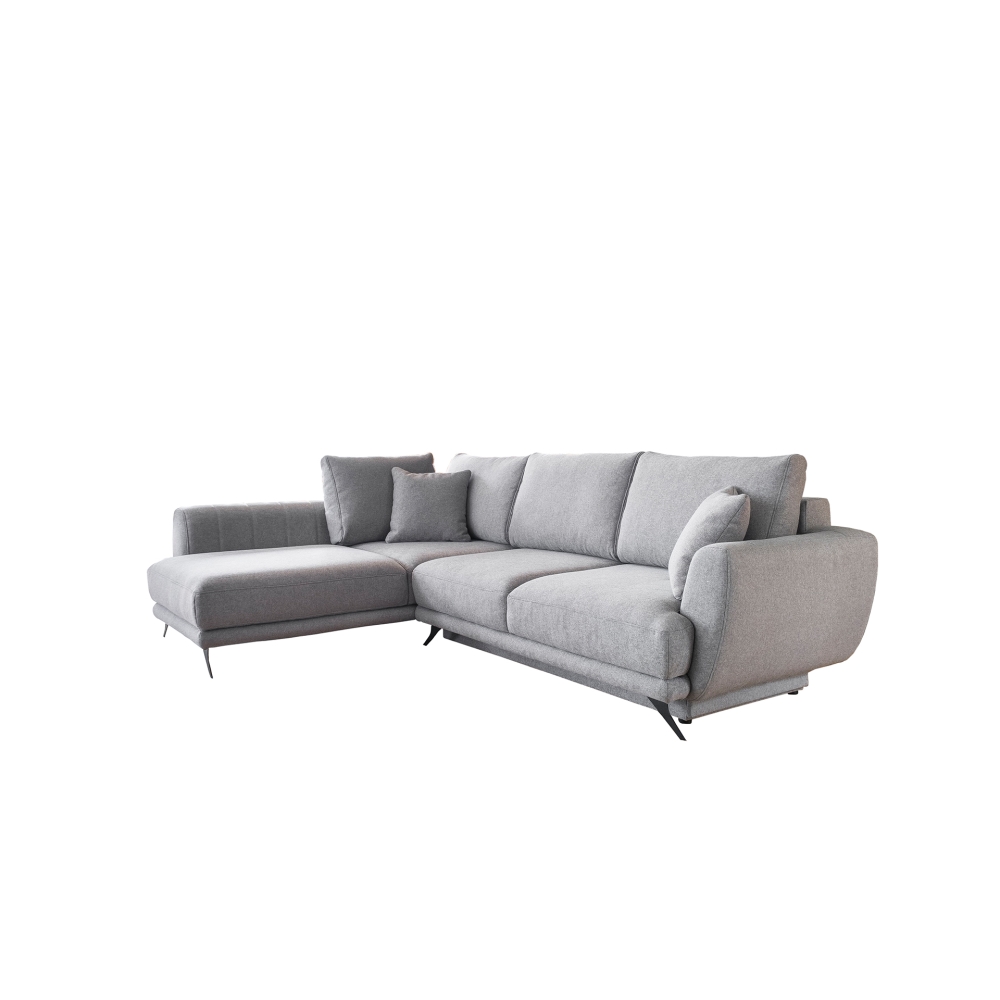 Rohová sedačka CADIFF, levá, šedá