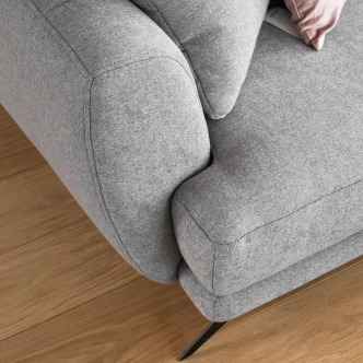 Rohová sedačka CADIFF, pravá, šedá