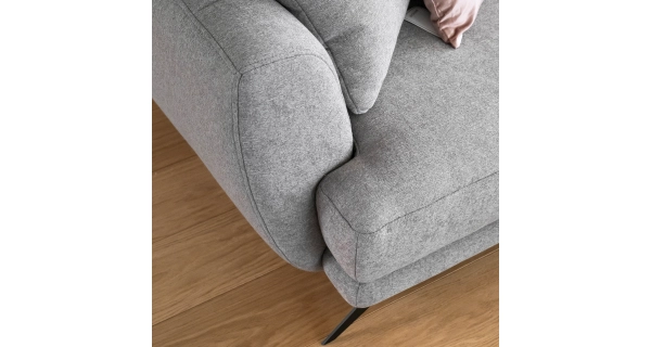 Rohová sedačka CADIFF, pravá, šedá