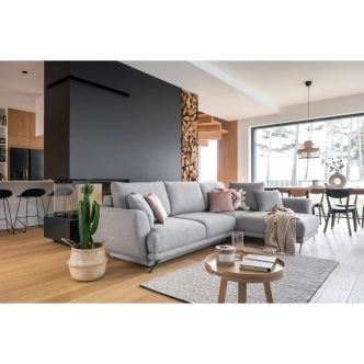 Rohová sedačka CADIFF, pravá, šedá