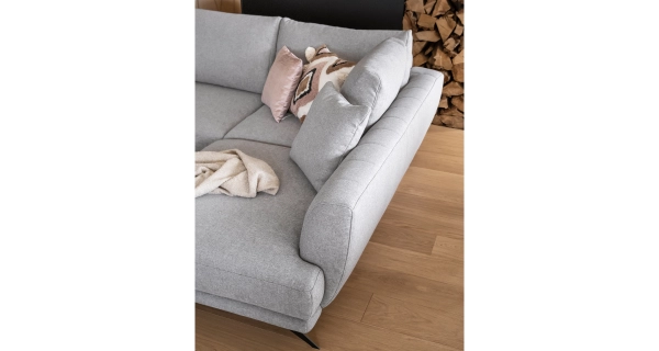 Rohová sedačka CADIFF, pravá, šedá