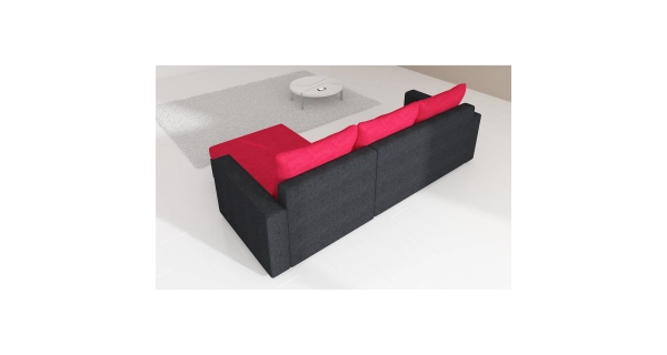 Rohová sedačka CALEDON 9, šedá látka/černá látka