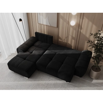 Rohová sedačka CERDAGNE, zelená látka MO37