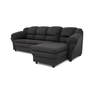 Rohová sedačka CIRIAKO 2 ve tvaru L, tmavě šedá, pravá DOPRODEJ