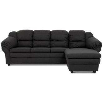 Rohová sedačka CIRIAKO 2 ve tvaru L, tmavě šedá, pravá DOPRODEJ