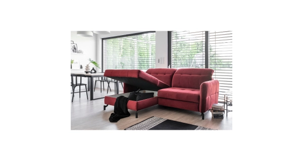 Rohová sedačka CLAVATA, levá, středně šedá