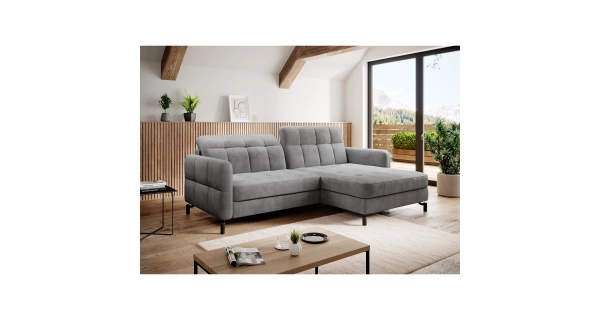 Rohová sedačka CLAVATA, pravá, světle šedá