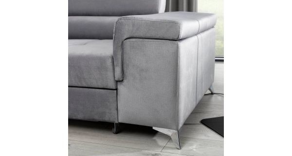 Rohová sedačka CLOONEY, levá, světle šedá