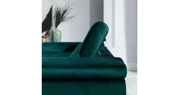 Rohová sedačka CLOONEY, levá, zelená