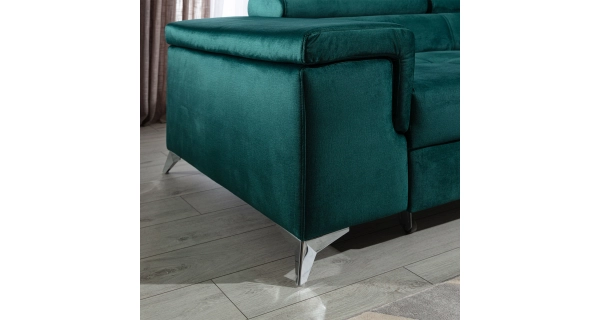 Rohová sedačka CLOONEY, pravá, zelená