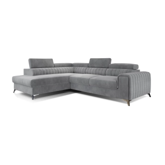 Rohová sedačka CURRAN 1, levá, světle šedá látka