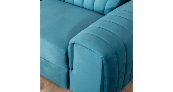 Rohová sedačka CURRAN 1, levá, světle šedá látka