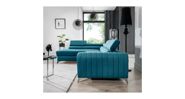 Rohová sedačka CURRAN 13, levá, tmavě šedá látka