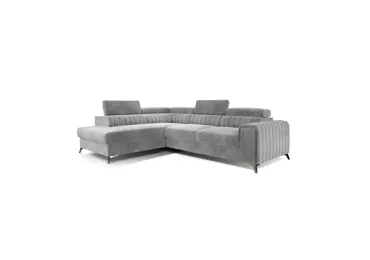 Rohová sedačka CURRAN 17, levá, šedá látka