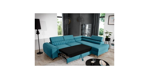 Rohová sedačka CURRAN 29, pravá, tmavě šedá látka