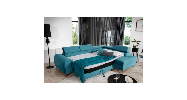 Rohová sedačka CURRAN 29, pravá, tmavě šedá látka