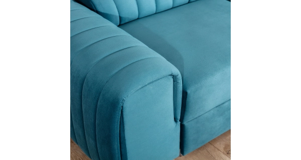 Rohová sedačka CURRAN 36, pravá, modrá látka