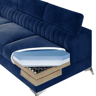 Rohová sedačka CURRAN 40, pravá, béžová látka