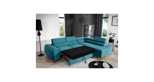 Rohová sedačka CURRAN 41, pravá, šedá látka