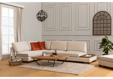 Rohová sedačka DARIUS, levá, béžová