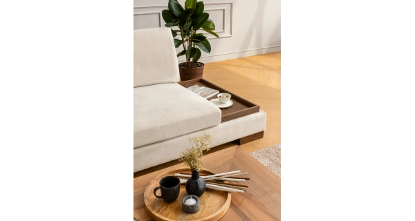 Rohová sedačka DARIUS, levá, béžová