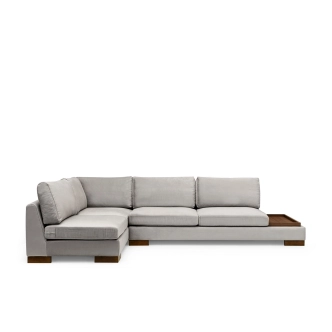 Rohová sedačka DARIUS, levá, světle šedá