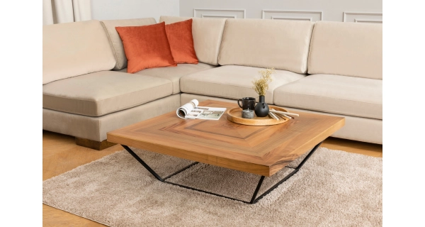 Rohová sedačka DARIUS s taburetem, levá, béžová