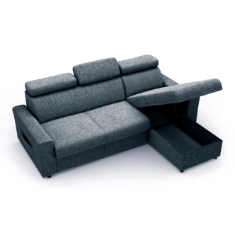 Rohová sedačka DESIS, tmavě šedá DOPRODEJ