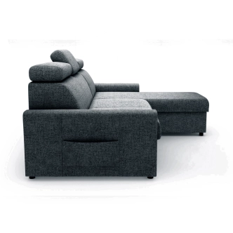 Rohová sedačka DESIS, tmavě šedá DOPRODEJ