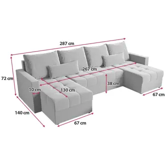 Rohová sedačka do U ALISTAIR, modrá MI12